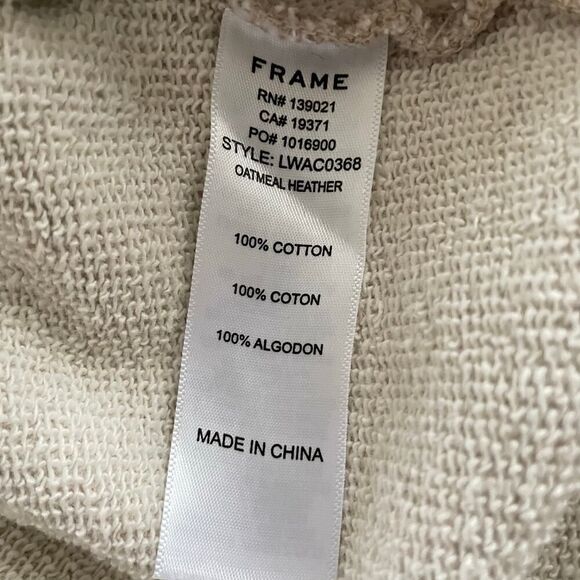 Frame Twisted Sweatshirt in Oatmeal Heather - Size: Large - Picture 7 of 9